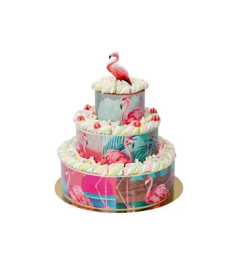 Torta di marshmallow fenicottero
