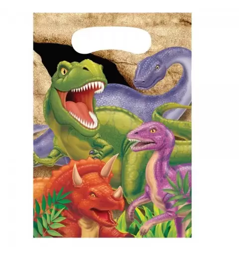 BUSTINE REGALINI FINE FESTA - DINOSAURI 8 PZ
