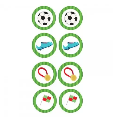 ADESIVO TONDO CALCIO