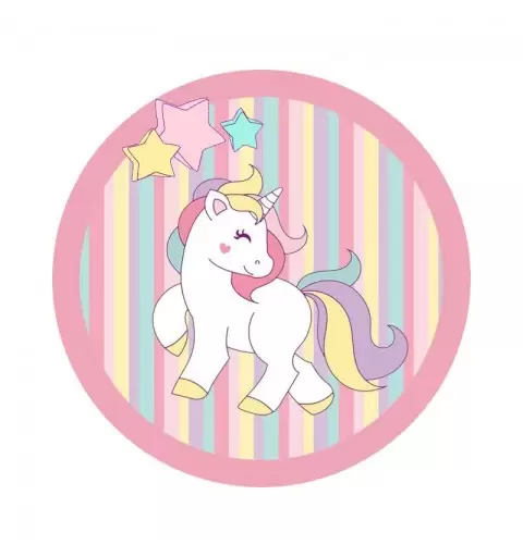 Adesivo tondo unicorno