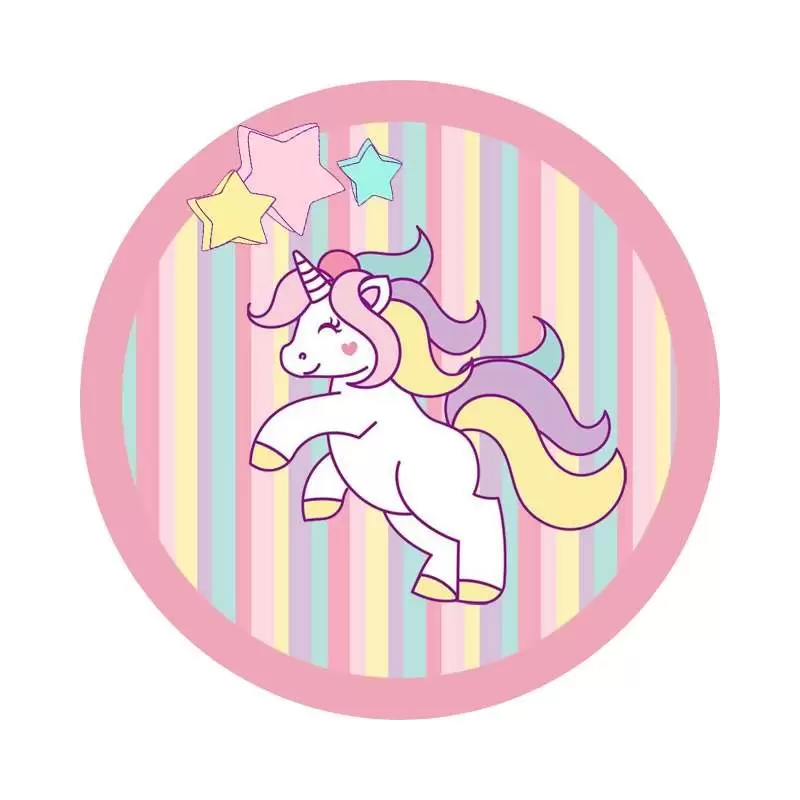 Adesivo tondo unicorno