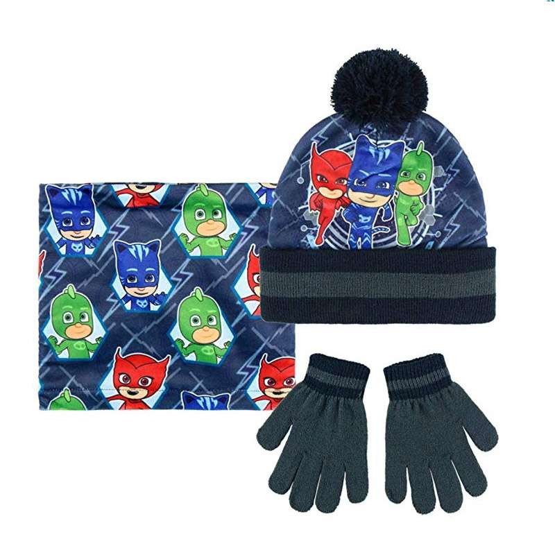 Cappello scaldacollo e guanti super pigiamini pj masks