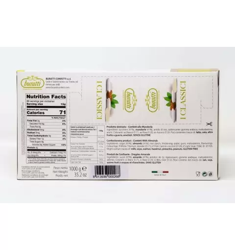 Buratti rosa mandorla intera confetti