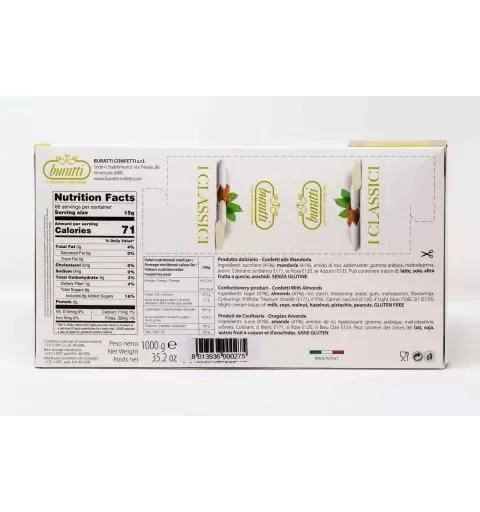 Buratti mandorla intera celeste