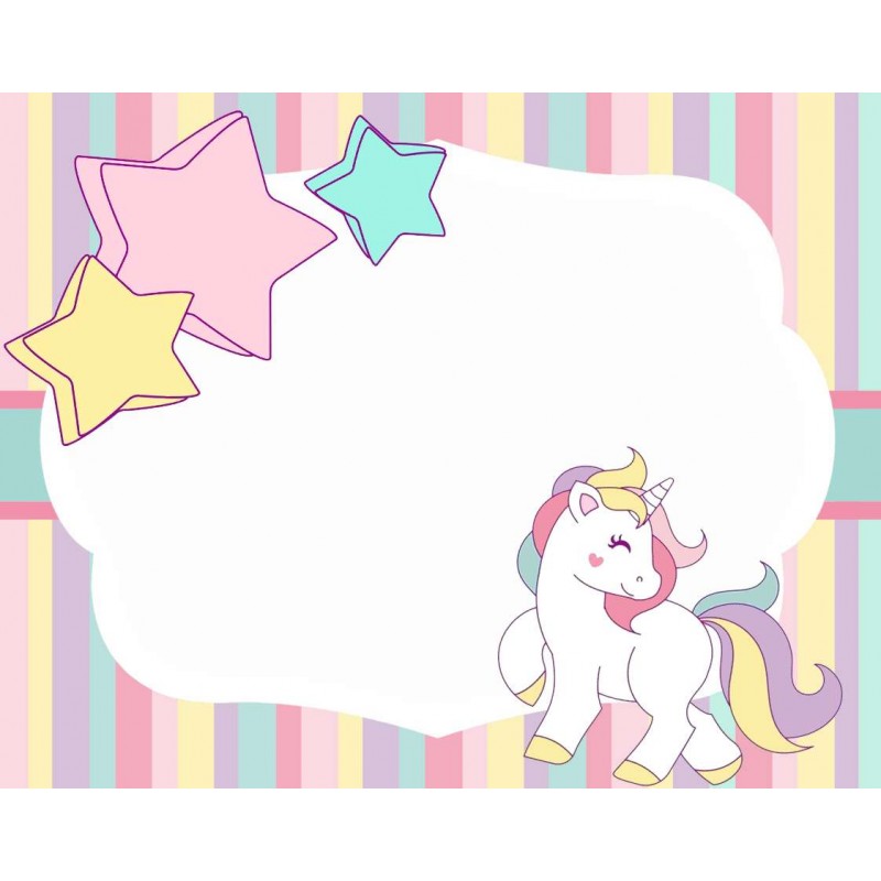 Kit n.70 Unicorn stars con festa di carta bambine magic