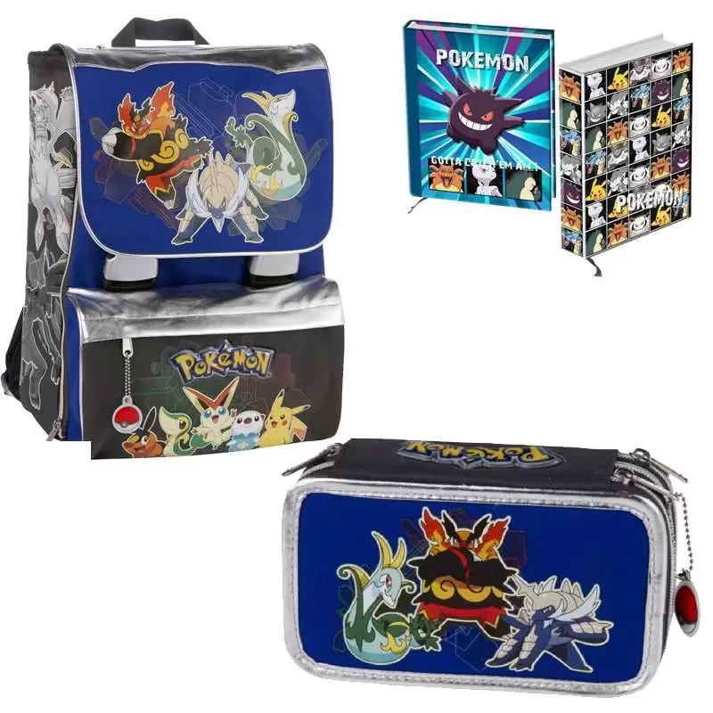 ZAINO ASTUCCIO E DIARIO POKEMON – SET SCUOLA ELEMENTARE