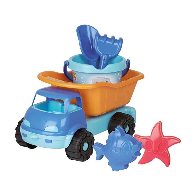 Camion per la spiaggia con secchiello e formine