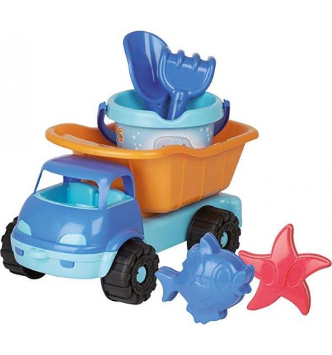 Camion per la spiaggia con secchiello e formine