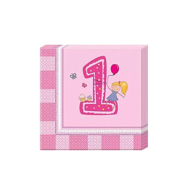 Tovaglioli primo compleanno bambina