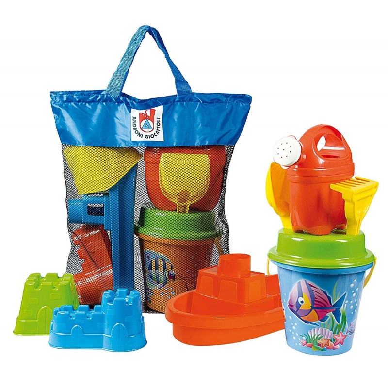 Set giochi mare crazy fish con borsa retinata