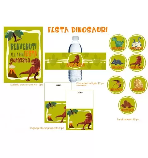 Festa di carta dinosauri