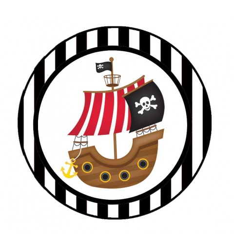 Festa di carta a tema pirati etichette e adesive multiuso