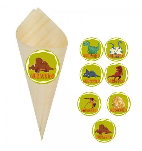 Coni dinosauri porat caramelle confetti