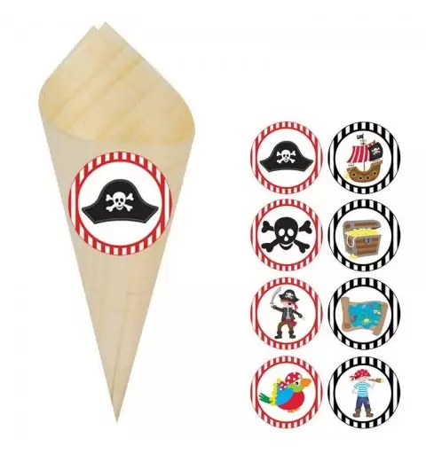 Coni portaconfetti pirati