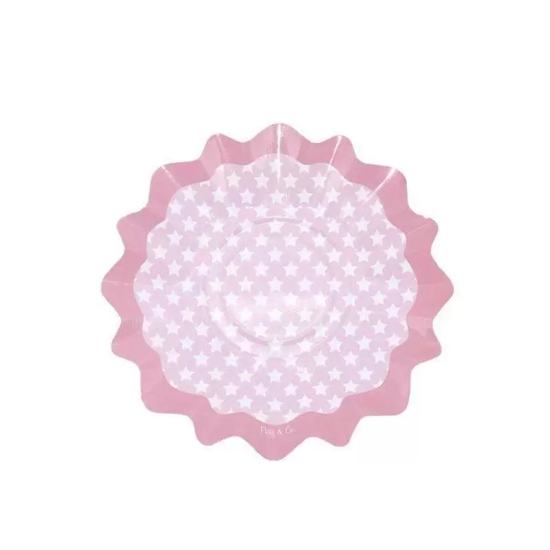 PIATTI STELLE ROSA 8 PZ