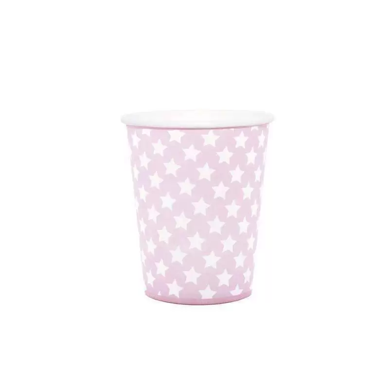 BICCHIERI STELLE ROSA 8 PZ