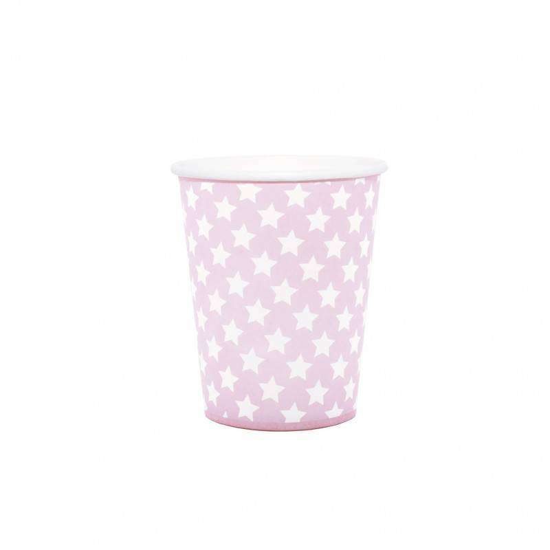 BICCHIERI STELLE ROSA 8 PZ