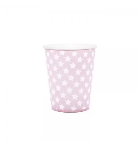 BICCHIERI STELLE ROSA 8 PZ