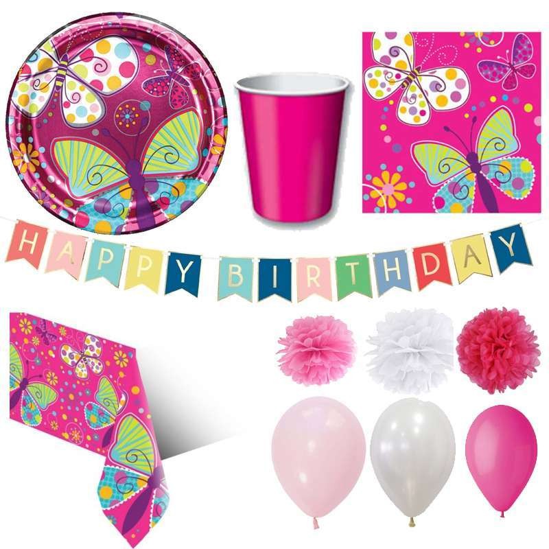 KIT N.65 FARFALLE – ACCESSORI FESTA PER 8 BAMBINI
