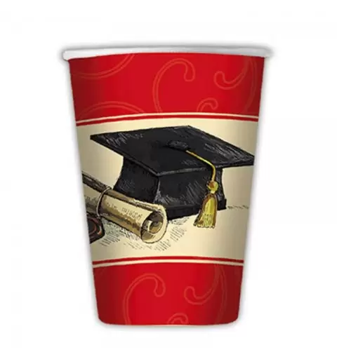 Bicchieri laurea rossa