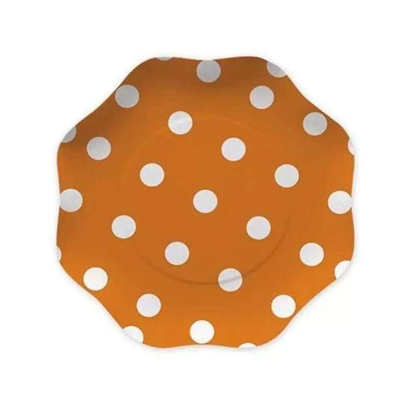 Piattini dessert pois arancione