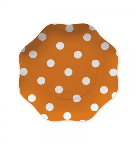 Piattini dessert pois arancione