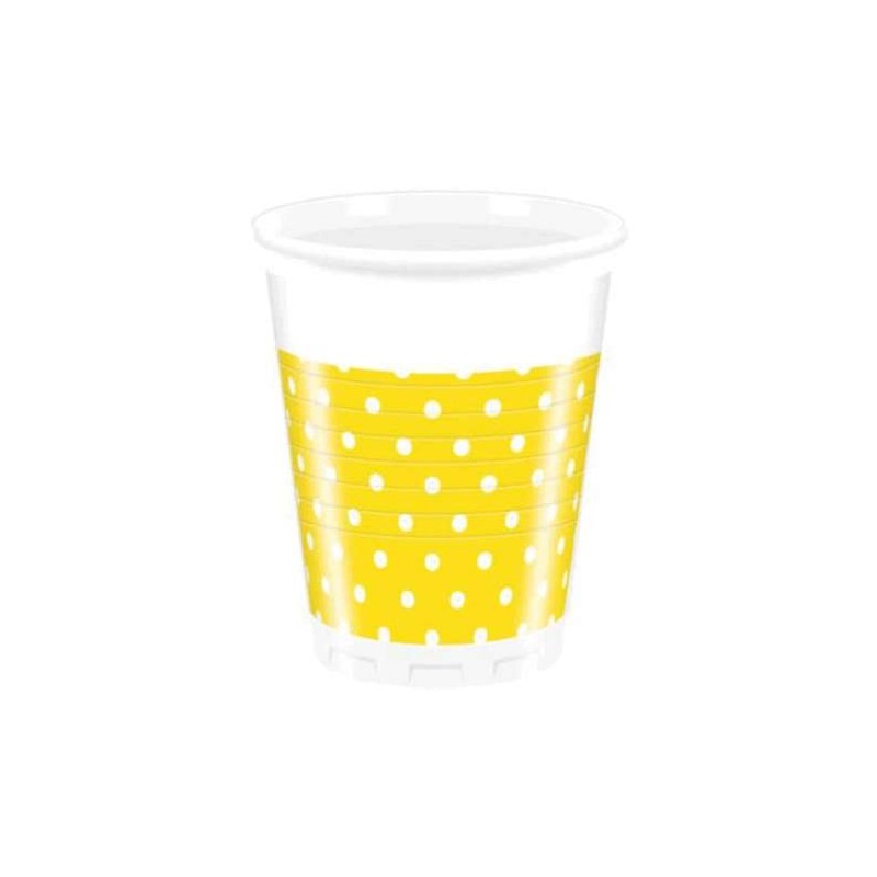 Bicchieri pois gialli piccoli