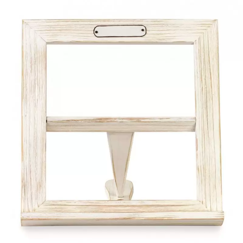 Leggìo bianco di legno