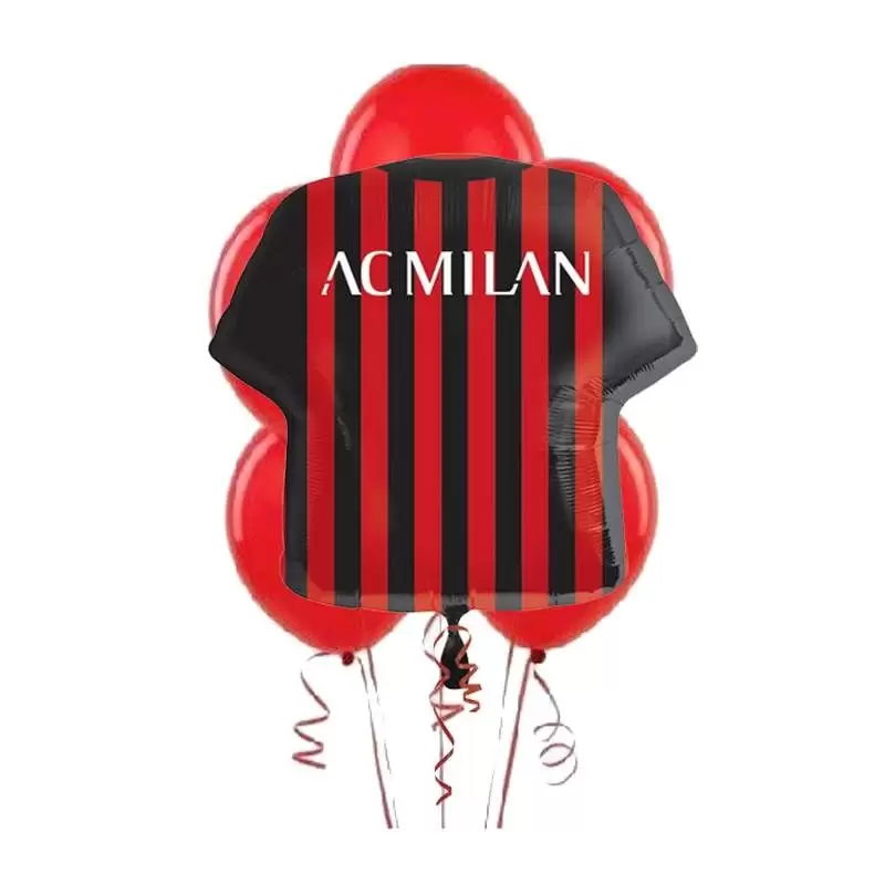 Composizione palloncini Milan AC