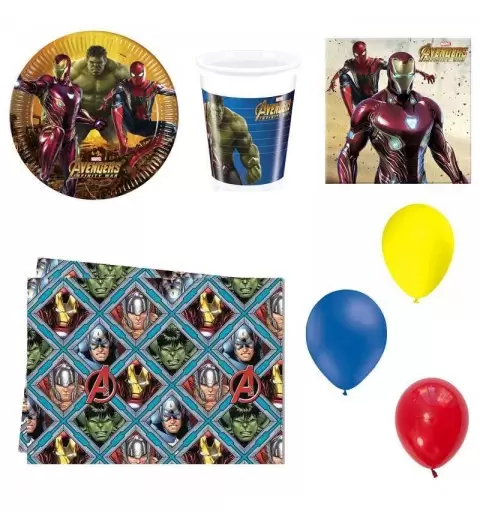 KIT N.4 AVENGERS INFINITY WAR - ADDOBBI PER FESTA A TEMA