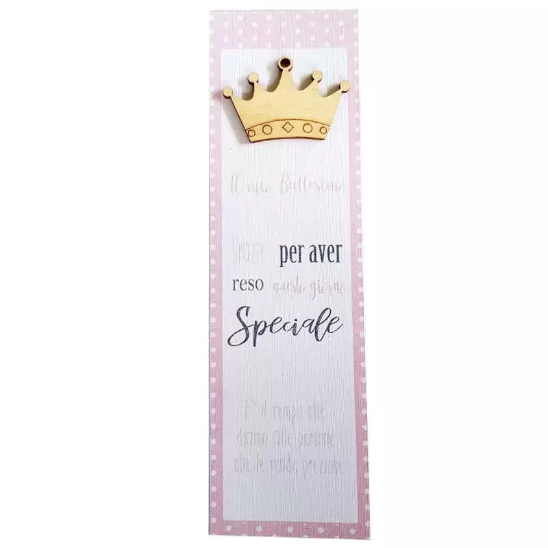 Segnaposto battesimo rosa