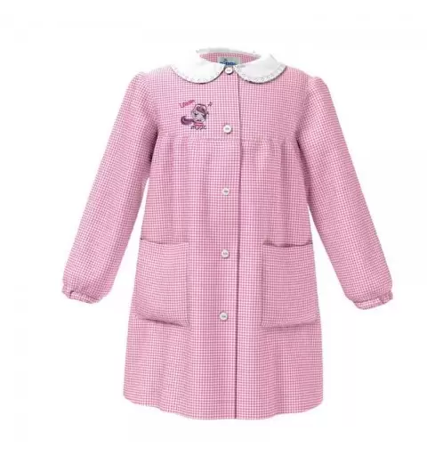 Grembiule rosa quadretti unicorno