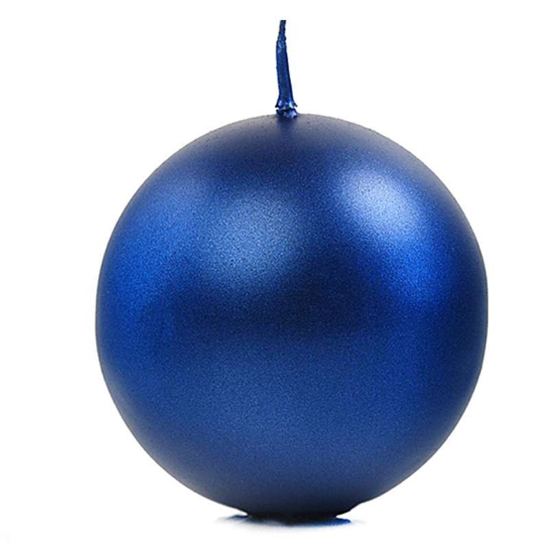 Candele sferiche blu metalliche