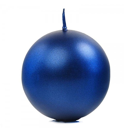Candele sferiche blu metalliche
