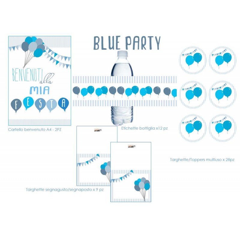 Festa di carta blue party