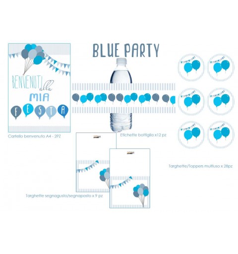Festa di carta blue party