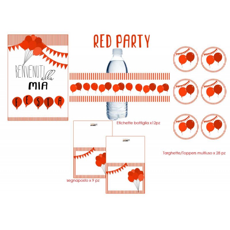 Set carta red party
