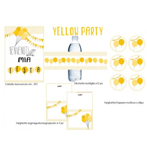 Festa carta yellow party