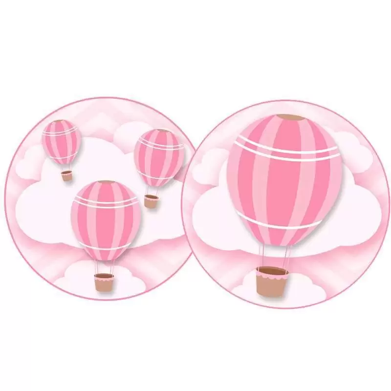 Bolle di sapone mongolfiera rosa