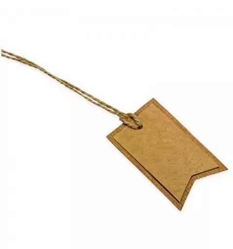 TAG CARTA KRAFT ETICHETTE - 6 PZ