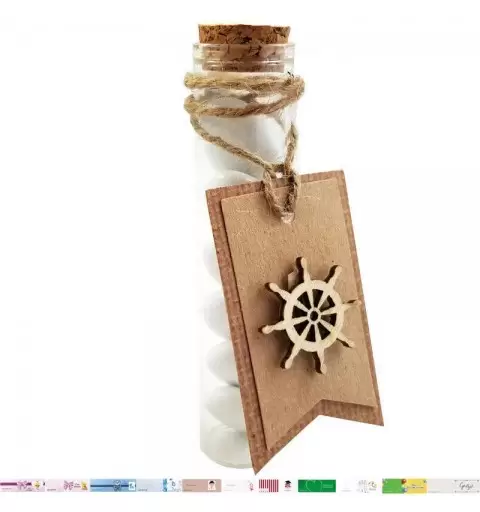 Bomboniere timone legno mare