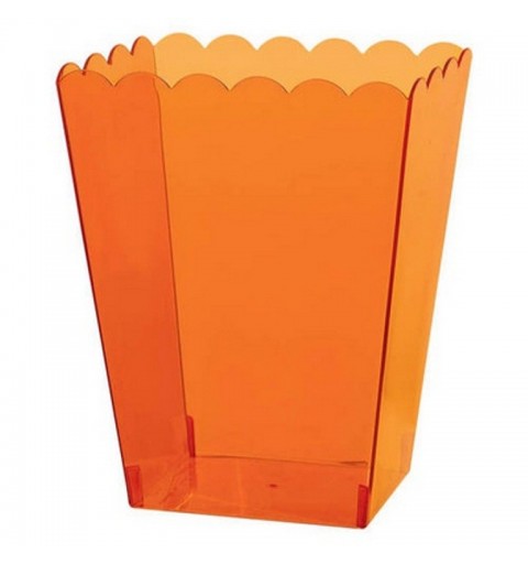 CONTENITORE PLASTICA COLORATA BOX PORTA POP CORN - 1 PZ
 Colore-Arancio