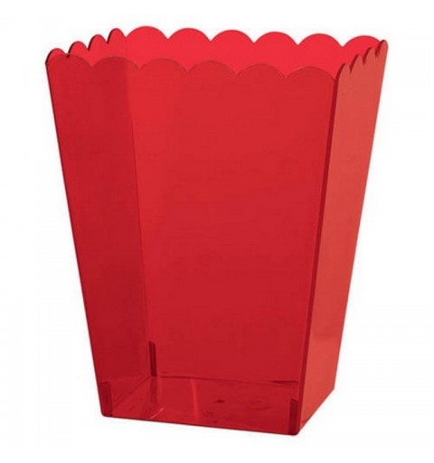 CONTENITORE PLASTICA COLORATA BOX PORTA POP CORN - 1 PZ
 Colore-Rosso