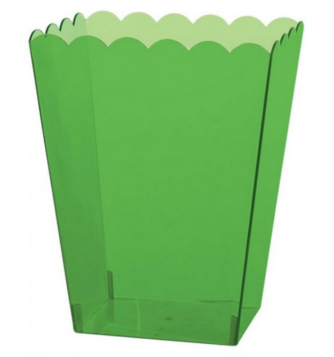 CONTENITORE PLASTICA COLORATA BOX PORTA POP CORN - 1 PZ
 Colore-Verde