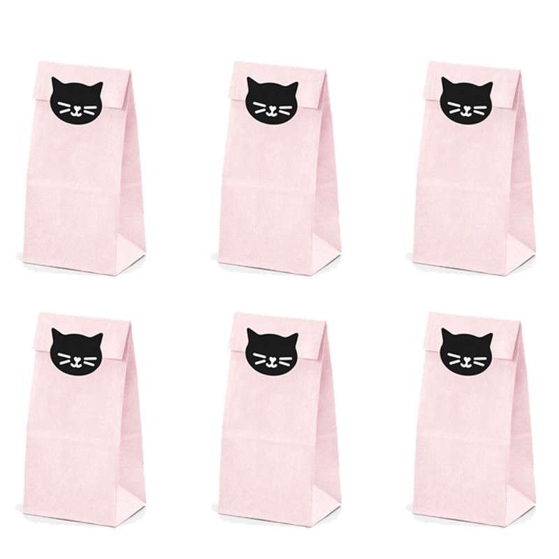 Sacchetti gatti rosa - 18 pz