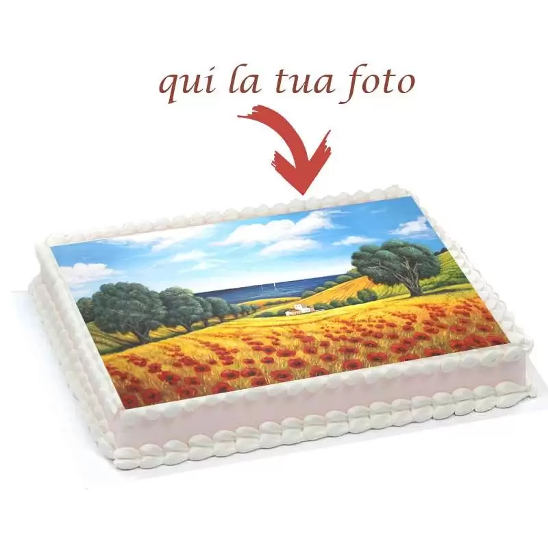 Cialda rettangolare personalizzabile per torte