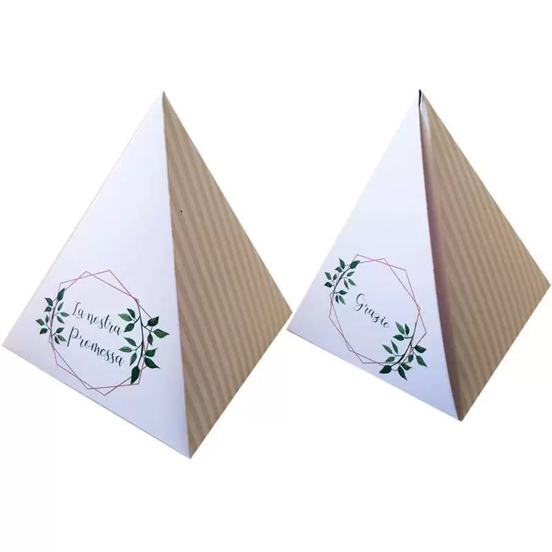 PORTACONFETTI PIRAMIDE PROMESSA CON SACCHETTI - 30 PZ