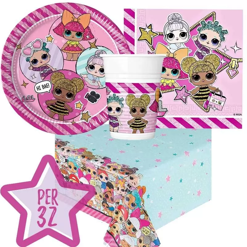 Kit n.16 LoL Surprise - set tavola bamboline Diva