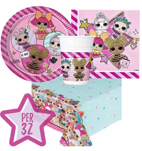 Kit n.16 LoL Surprise - set tavola bamboline Diva