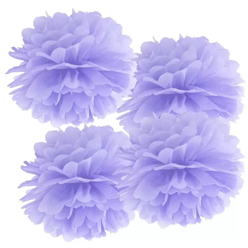 DECORAZIONI ADDOBBI PER FESTA PARTY POM POM FLUFFY VIOLA